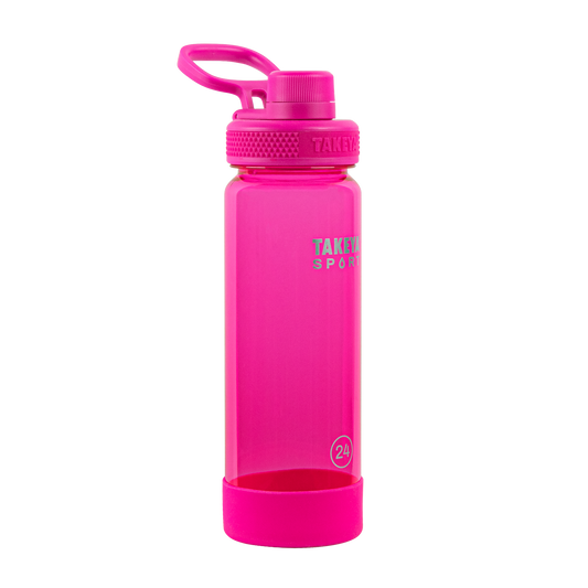 tritan-sport-water-bottle-with-spout-lid-u8 51671-TKS-Tritan-Spout-24-PinkSweep-frontangle.png