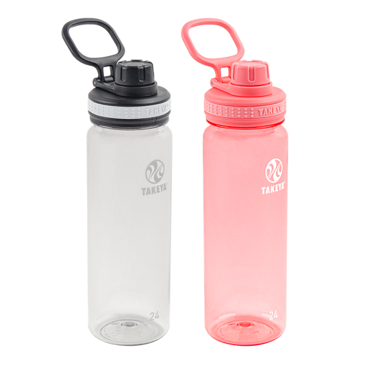 tritan-water-bottle-bundle-with-spout-lid-2-pack-f2 51689-Tritan-Spout-24-2pk-Clear-FlutterPink-angle_2e2a67e8-7240-4517-90e1-85605eacf4b2.png