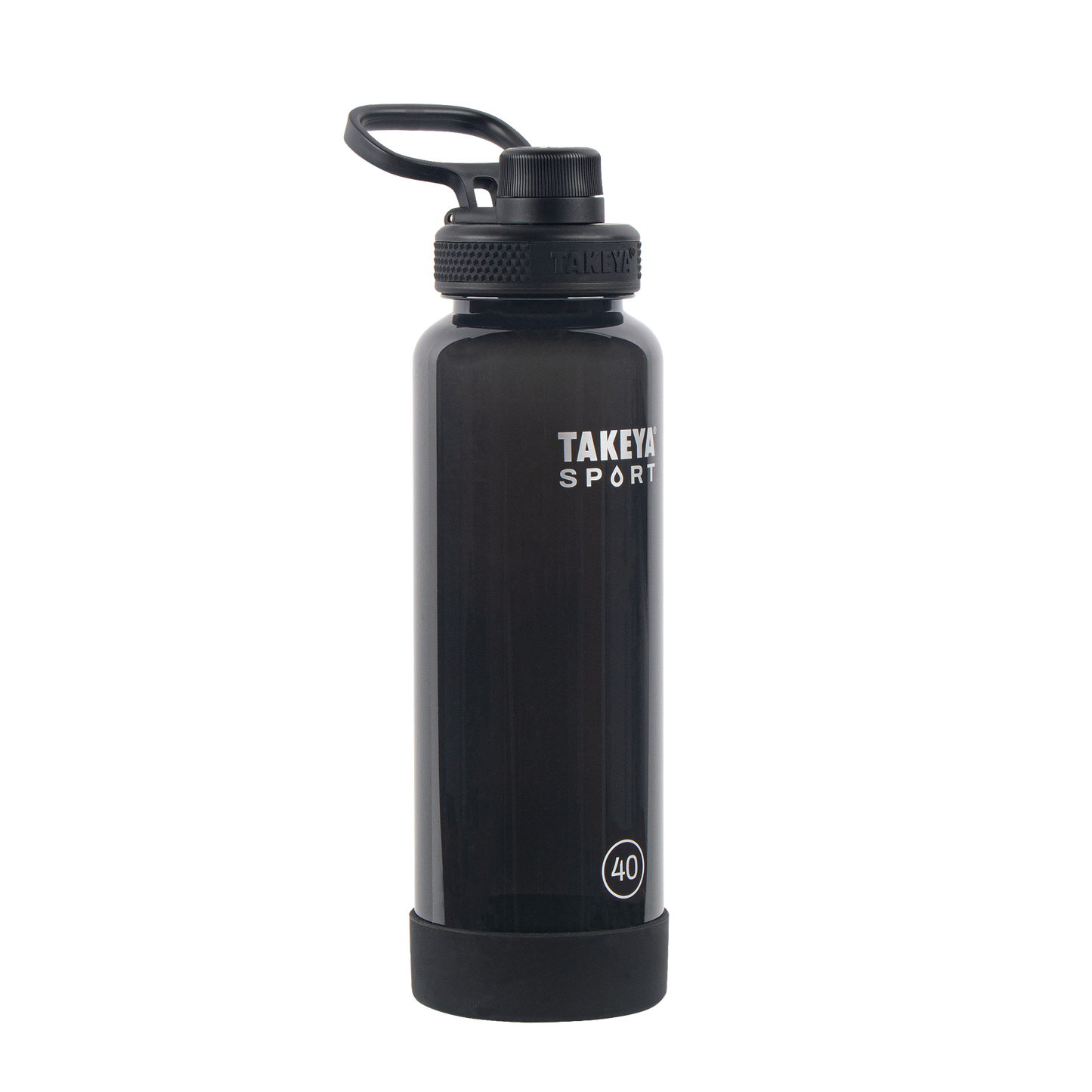 tritan-sport-water-bottle-with-spout-lid-u8 52023-TKS-Tritan-Spout-40-GrandSlamBlack-frontangle.png